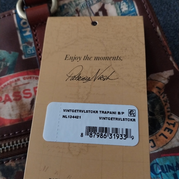 Patricia Nash NWT Coated Canvas Trapani Convertible Backpack - Picture 8 of 11